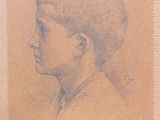 portrait de profil d'un jeune garçon, réalisé au crayon
