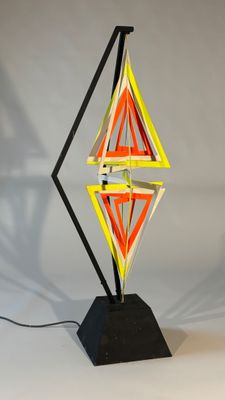 an image of a lamp that is on a table