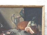 a picture of a painting of a ham on a table