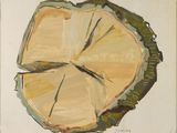 painting of a slice of lemon on a piece of paper