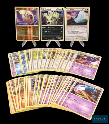 beaucoup de cartes sur la table