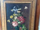 une image d'une peinture de fleurs dans un vase
