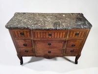 Commode en bois et bois de placage à léger ressaut central o… (photo 2)