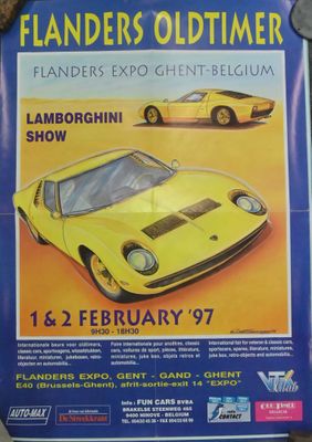 Flanders Oldtimer Sept affiches. (Pliures)