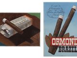 two pictures of a cigar and a cigar sticker