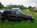 a black suv that is parked in the grass
