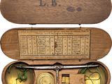 un coffret en bois contenant une horloge