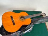 une guitare posée sur un livre vert