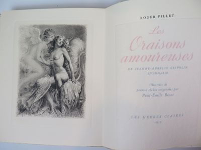 an open book with a drawing of a woman on it