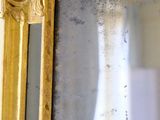 a picture of a gold framed mirror on the wall