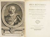 an old book with a picture of a man in a dress