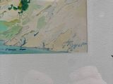 a picture of a painting on a wall next to a window