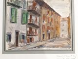 une image d'une peinture d'une rue dans une ville