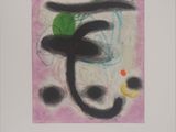 an image of a black and white painting with a green leaf on it