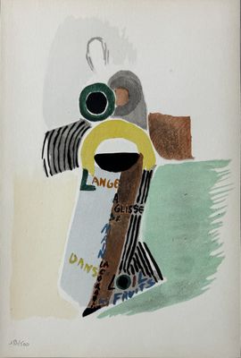 an image of a painting of a man with a trumpet