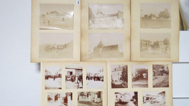 Divers Creuse : Lot de 44 PHOTOGRAPHIES des années 1880, collées ...