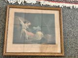 a picture of a painting on the wall of a room