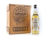 une photo d'une bouteille de gin Grant à côté d'un carton