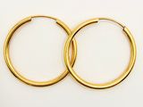 une paire de boucles d'oreilles en or sur fond blanc