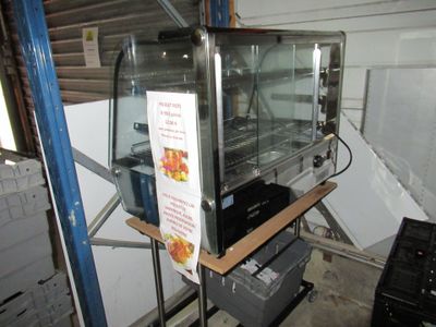 an image of a toaster oven in a garage