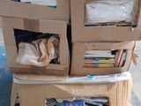boxes stacked on top of each other in a room