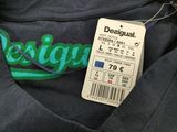 a tag on the back of a sweatshirt with a design on it