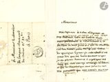 un bout de papier sur lequel figurent des inscriptions et un cachet