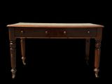 an image of a wooden desk with two drawers
