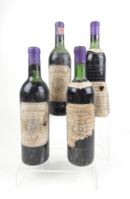 Vin: 4 bouteilles Château La Conseillante 2 de 1967 et 2 de …