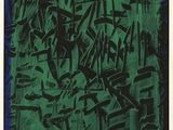 un tableau vert et noir sur lequel figurent des inscriptions noires