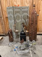 Décoration de jardin comprenant oiseaux en fer soudé, lampes… (photo 3)