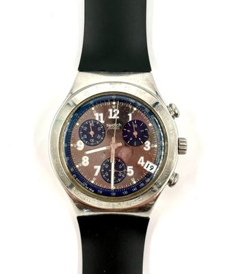 SWATCH Montre-bracelet chronographe modèle "Irony" à boitier…