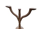 an image of a wooden candle holder on a white background