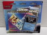 a close up of a package of pokemon cards on a table