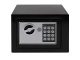 a close up of a small electronic safe box on a white background
