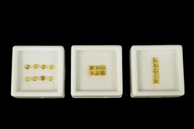 SAPHIR jaune. Lot de 19 saphirs jaunes, totalisant 3.1 carat…