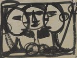 une image d'un dessin en noir et blanc d'un homme et d'une femme
