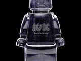 a lego man that is made of clear plastic
