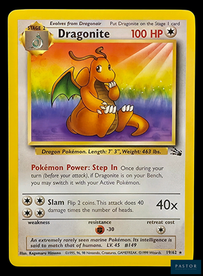 une image d'une carte Pokémon représentant un dragon