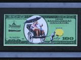a picture of a picture of a man in a carriage on a $ 100 bill