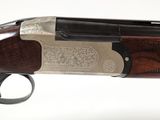 a close up of a rifle on a white background