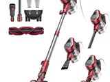 a set of four different types of vacuum cleaners on a white background