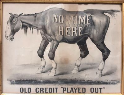 CAMERON John (1828-1876). "No time here - Old credit played …
