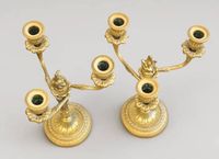 Paire de candélabres à 3 bras de lumières (photo 5)