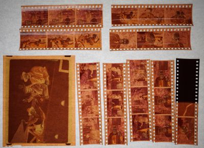 une photo d'une photo représentant une femme sur une pellicule de film