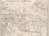 une vieille carte de l'Empire romain datant du milieu du XIXe siècle