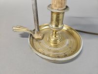 Lampe " Bouillotte" à crémaillère en laiton et abat-jour en … (photo 4)