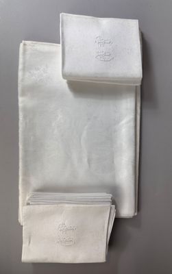 a close up of a towel and a napkin on a table