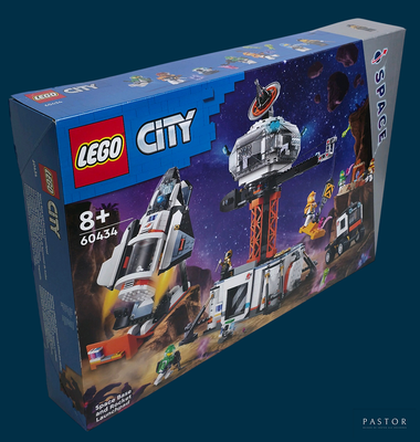 a box with a lego city set inside of it