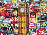 a picture of a picture of london with a lot of different things on it